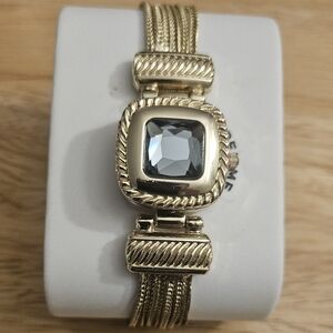 Charter Club Gold Watch with Silver-Tone Dial